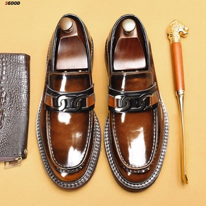 Chaussures habillées en cuir pour hommes, mocassins élégants à enfiler, bout pointu, pour mariage, affaires, occasions formelles et bureau - Product Image 4