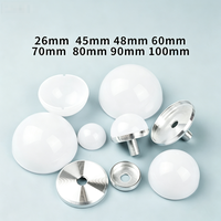 Dôme de lampe en polycarbonate givré de 26 mm à 100 mm avec base en aluminium et vis M10, abat-jour pour ampoule LED pour luminaire suspendu miroir
