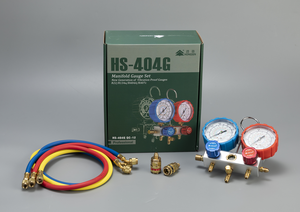 HONGSEN Hochwertiges Dual-Gauge-Verteiler ventil mit Lades ch lauch und Schnell kupplung - Product Image 6