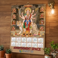 Calendrier 3D lenticulaire Joyprint CMYK couleur haute qualité 2024 avec écran LCD en plastique, impression de dieux indiens pour la décoration