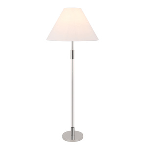 Lámpara de pie de hierro de estilo moderno y lujoso con base cuadrada pesada y pantalla de hierro para el hogar u oficina. - Product Image 3