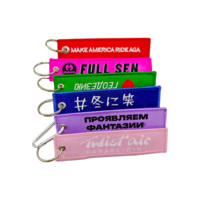 Porte-clés brodés personnalisés en tissu sur mesure pour cadeaux, événements promotionnels et souvenirs avec logo de marque