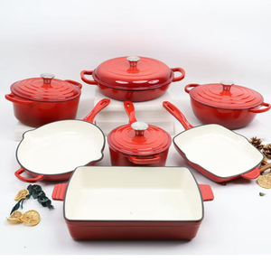 Poêle carrée en <span class=keywords><strong>fonte</strong></span> <span class=keywords><strong>émaillée</strong></span> robuste et écologique, compatible four, cuisinière à gaz et cuisinière à induction, vente en gros - Product Image 1