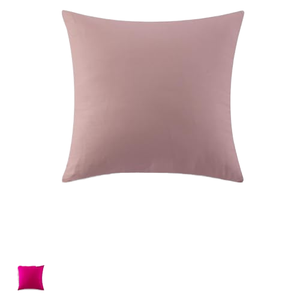 Set ATsense di 2 <span class=keywords><strong>Federe</strong></span> Quadrate Solide 40 X 40 cm, 100% Cotone Rosa con Cerniera, Molto Morbide, Certificate KoTex, Ipoallergeniche <span class=keywords><strong>per</strong></span> Casa e Hotel - Product Image 1