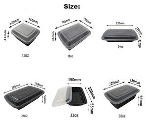 Одноразовый пластиковый контейнер для пищевых продуктов из полипропилена с герметичной крышкой, для микроволновой печи, безопасная для мытья посуды, чтобы вынести еду, приготовление еды в ресторане - Product Image 3