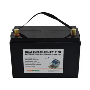 12 V 100 Ah Lifepo4 Pin Trọng Lượng Nhẹ Cho Marin Camper Lifepo4 Bateria 12 V 100ah Lithium Iron Battery Pack Tuổi Thọ Dài