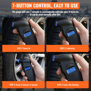 Manomètre numérique <span class=keywords><strong>de</strong></span> <span class=keywords><strong>pression</strong></span> des pneus AUTOBOTS <span class=keywords><strong>de</strong></span> haute qualité en ABS pour voitures, camions, vélos, avec écran LCD lumineux - Product Image 4