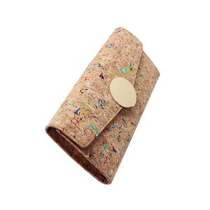 For Boshiho High Quality Ladies Handbag RFID Blocking <b>Envelope</b> Clutch Long Vegan Cork Purse Open Closure Polyester Lining Thread - Product Image 5