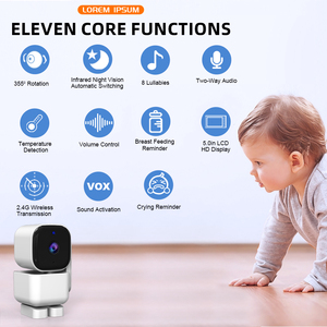 Màn hình bé không dây 5 inch 2.4G với <span class=keywords><strong>camera</strong></span> âm thanh tại nhà giám sát thông minh babyfoon cuộc gọi thoại hai chiều video nhìn đêm - Product Image 3