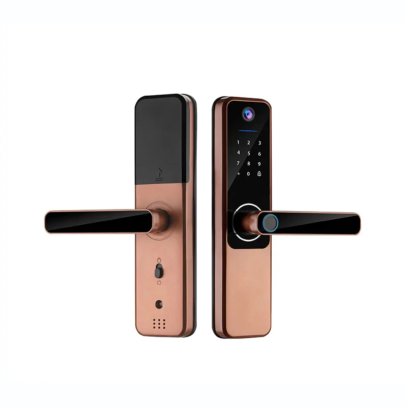 Home Security Password Fingerprint Tuya App Remote Control by Mobile Phone Key Smart Door Lock for Home Hotel Apartment