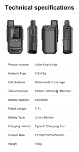 Little King <span class=keywords><strong>Kong</strong></span> Walkie-talki Type-C Port de charge GPS pratique et facile à charger Positionnez le talkie-walkie - Product Image 6