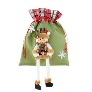 圣诞礼品袋礼品袋老年雪人麋鹿手提袋糖果平安夜手提袋