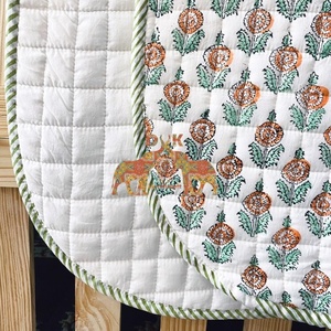 ผ้านวมผ้าฝ้ายสำหรับเด็กแบบดั้งเดิมน้ำหนักเบาและระบายอากาศได้ดีพิมพ์ลายบล็อกมือเพื่อการนอนหลับสบาย - Product Image 6