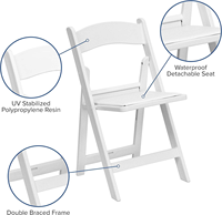 Chaises pliantes rembourrées en résine blanche empilables de haute qualité pour événements extérieurs, mariages et fêtes en gros