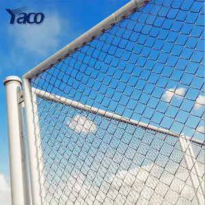 Galvanizli 8 metre boyunda 6 ayak 8 ayak zinciri bağlantı çit tel örgü 100 ft rulo siklon tel siyah kullanılan zincir bağlantı çit satılık