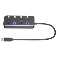 Hub USB de alta velocidad súper rápido 4 puertos hub USB Cable adaptador USB 3,0 Hub para ordenador portátil PC