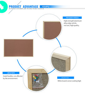 Bảng lanh với khung gỗ và bã mía Hội Đồng Quản trị hoặc Trọng lượng nhẹ fiberboard cho văn phòng nhà trường tin nhắn thông báo bảng thông báo - Product Image 5