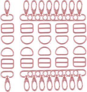 Hebilla giratoria de arcoíris con gancho de garra, hebilla deslizante de mm, hebilla de ajuste con anillo en D para collar de perro, mochila, bolso, herrajes - Product Image 1