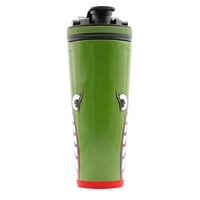 Gourde de sport portable en aluminium pour protéines, milkshakes et boissons, avec impression de logo