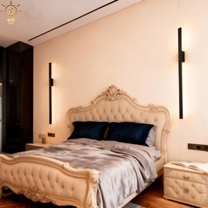Lámpara de <span class=keywords><strong>Pared</strong></span> <span class=keywords><strong>LED</strong></span> Moderna de Aluminio en Tira Larga para Decoración de Jardín Exterior y Hogar, Sala de Estar o Dormitorio, Fondo de Escalera, Pasillo - Product Image 6