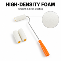 Rouleau de peinture industriel DIY mini 4 pouces pas cher de Chine avec long manche en plastique pour peinture OEM