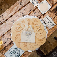 Nouveaux disques jalons en bois de Style Folk Art écologique accessoires de photographie de bébé en bois de hêtre pour nouveau-né mois pin bébé douche