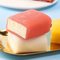 Gâteau Mochi Halal Japonais en Gros, Saveur Yaourt, pour Dessert et Petit-Déjeuner, en Pain Moelleux, Type Snack, Gâteau Glacé en Couches, Gâteau de Riz