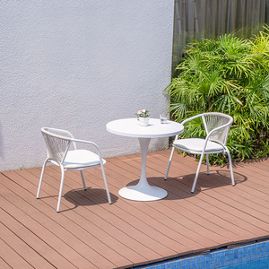 Juego de mesa y sillas para terraza exterior, impermeable, para restaurante, muebles de exterior, mesa de café. - Product Image 2