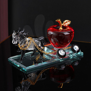 Adorno de Cristal con Forma de Caballo y Manzana para Coche, Decoración Rectangular para el Hogar, Regalo para Amigos - Product Image 2