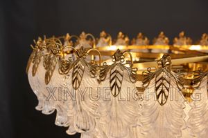 Lampes suspendues LED à design de <span class=keywords><strong>feuille</strong></span> de verre moderne Éclairage de mariage <span class=keywords><strong>Suspension</strong></span> Luminaire Lampen Décoration intérieure Lustre - Product Image 5