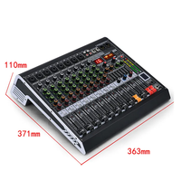 Console de mixage numérique DJ 8 canaux Lihui AM8 avec écran LCD, compatible MP3/FM/MIC, 220V/110V, pour utilisation en intérieur/extérieur, MOQ 2