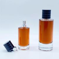 Flacon de parfum en verre de luxe de 30 ml et 50 ml à épaule plate, vide, pour atomiseur rechargeable – Vente en gros