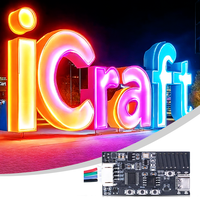 Controlador de Tira LED RGB a Todo Color Lededit WS2812B, Puerto Serie, Programación por Computadora, Control Remoto RF, Un Canal, 2 Años de Garantía, 512