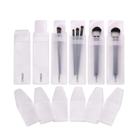 Pochette de maquillage givrée écologique pour pinceau unique, portable, étanche et anti-poussière, sac de protection pour outils de beauté