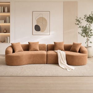 Canapé modulaire pour salon d'appartement, en velours côtelé, compressé sous vide, sectionnel, confortable et incurvé, vente en gros directe usine - Product Image 1