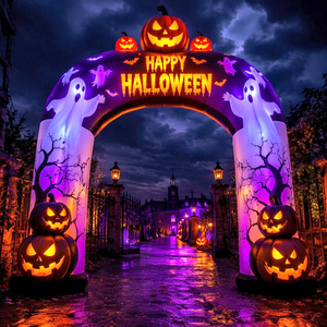 Scary Advertising <b>Inflatable</b> Halloween Decoration Model with LED Light for Haunted <b>House</b> Yard Garden Outdoor Ornament - Product Image 5