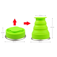 Tasse pliable en silicone de fabricant de tasse de voyage potable d'extérieur de qualité alimentaire
