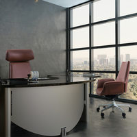 Chaise de bureau exécutive Boss Nordic en alliage d'aluminium, base à cinq étoiles, design pliable, siège pivotant réglable en hauteur, confortable