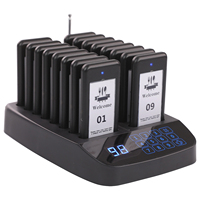 Système d'appel sans fil étanche pour restaurants, nouveauté, terrasses de restauration rapide, bars, cafés, 16 pagers vibrants pour un service rapide