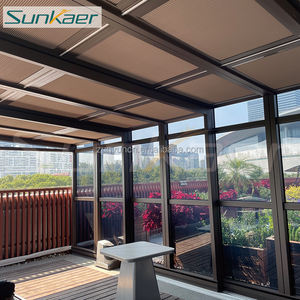 Enceinte de patio <span class=keywords><strong>solarium</strong></span> personnalisée de qualité supérieure enceintes de porche 3 saisons restaurant patio clos véranda rétractable - Product Image 4