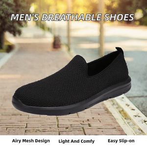 Chaussures décontractées pour hommes, grandes tailles 45-46, respirantes, en toile légère, style mocassins, pour la marche, à enfiler - Product Image 2
