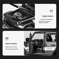 Modelo de Coche Todoterreno a Escala 1:22, de Alta Calidad, con Puertas que se Abren, Amortiguadores, Ventanas, Divertido Regalo para Niños