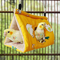 JOYSING Nid d'oiseau de luxe écologique en tissu épaissi pour l'automne et l'hiver, maison pour perroquet, cage à oiseaux, hamac, endroit de sommeil triangulaire