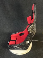 Simulateur de siège de voiture réglable côté droit en cuir PVC noir, disponible en stock.
