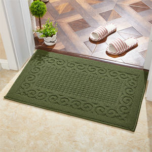 Tapis de porte d'entrée antidérapant lavable en machine, absorbant et résistant à la saleté, pour l'intérieur et l'extérieur - Product Image 1