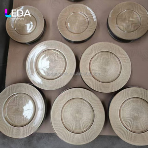 จานรองแก้วกระจกสะท้อนแสงสำหรับงานแต่งงาน LEDA เป็นมิตรกับสิ่งแวดล้อม สำหรับงานเลี้ยงฉลอง งานแต่งงาน และงานอีเว้นท์ต่างๆ - Product Image 5