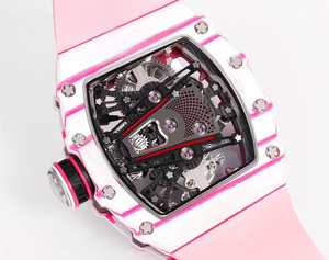 Montre mécanique automatique à tourbillon en fibre de carbone 3802, haute qualité, bracelet en caoutchouc ajouré, résistante à l'eau, luxe, sport - Product Image 5