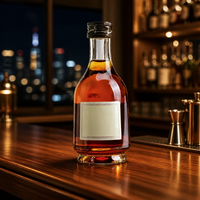 Mini Botella de Vidrio para Licor de 50 ml, Botella Pequeña Personalizada para Bebidas Espirituosas con Tapa de Rosca para Whisky, Brandy, Coñac, Embalaje de Alcohol