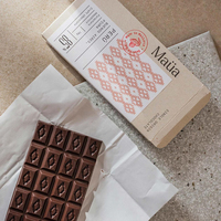 Boîtes pliantes de luxe pour barres de chocolat aux champignons, logo personnalisé, revêtement UV, pelliculage mat, gaufrage, matériaux recyclés, papier kraft vierge