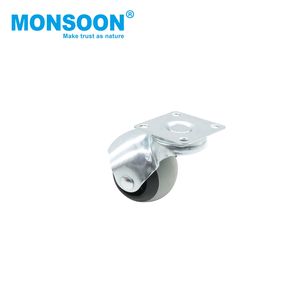 Roulettes de mobilier modernes de 2 pouces du fabricant, roulettes pivotantes à 360 degrés, roulettes en caoutchouc rondes pour bureau avec plaque - Product Image 1